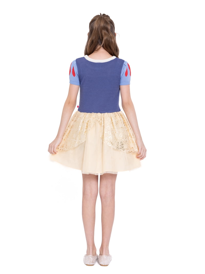 strapless open back dress Little Girls Winter Princess Dress Elsa Snowflake Fluffy Sweater Dress –  Sun Baby main image 1