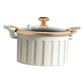 thumbnail image 3 of Glass Stovetop Pot 8L Easy Clean Glass Noodles Bowl Glass Cookware Pasta Instant white, 3 of 9