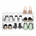 thumbnail image 4 of Furinno FANO 24-Inch Stackable Shoe Rack for Closet Entryway White, 4 of 5