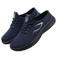 thumbnail image 2 of Domzle Shoes for Men Casual Slip on Walking Sneakers Lightweight Breathable Mesh Fashion Gym Athletic Sports Workout Non Slip Trainers Blue, 2 of 6