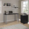 thumbnail image 4 of Bestar Universel 48W Table Desk with Assembled Mobile Pedestal in black, 4 of 9