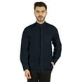 thumbnail image 1 of Bestman Solid Button-Down Shirt For Mens Chinese Collar Front Placket Formal Shirts, 1 of 7