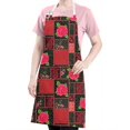 thumbnail image 5 of Pioneer Flower Floral Print Pattern Apron for Women and Men, Cotton Linen Waterproof with Pockets, Adjustable, 33x27 Inch for Kitchen, Gardening, BBQ, Salon, 5 of 6