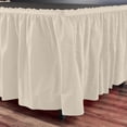 thumbnail image 2 of Exquisite 14 Ft. Light Yellow Plastic Table Skirt - 6 Count, 2 of 5