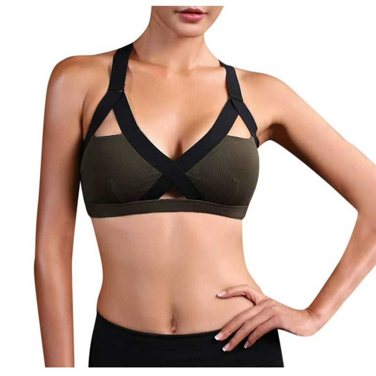 Womens Sports Bras Full Cup Yoga Workout Moisture Wicking Bras For
