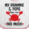 thumbnail image 4 of Inktastic Grammie and Pops Love Me Grandson Boys or Girls Baby Bib, 4 of 4