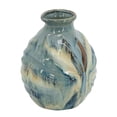 thumbnail image 3 of CC Home Furnishings Abstract Curved Ceramic Vase - 11" - Blue and White, 3 of 9