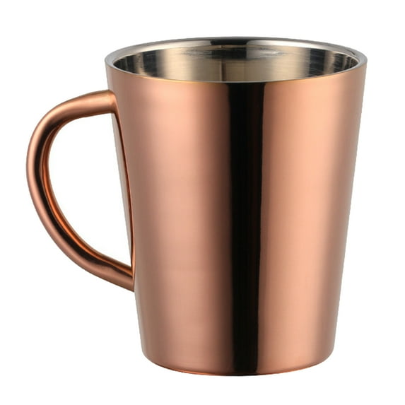 Stainless Steel Coffee Mug, Double Wall with Handle Insulated Water and Tea Cup for Home, Office, Kitchen, Garden, Cafe