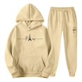 thumbnail image 4 of Men's Big and Tall Workout Gym 2 Piece Set Athletic Track Suits Paris Print Hoodie and Sweatpants Casual Sweatsuits Winter Jogging Suit Lounge Outfit, 4 of 5