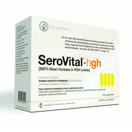 SeroVital Anti-Aging Supplement Capsules, Supports Youthful Skin, Lean Musculature, and Energy Production, 120 (Best Hgh Supplement Reviews)