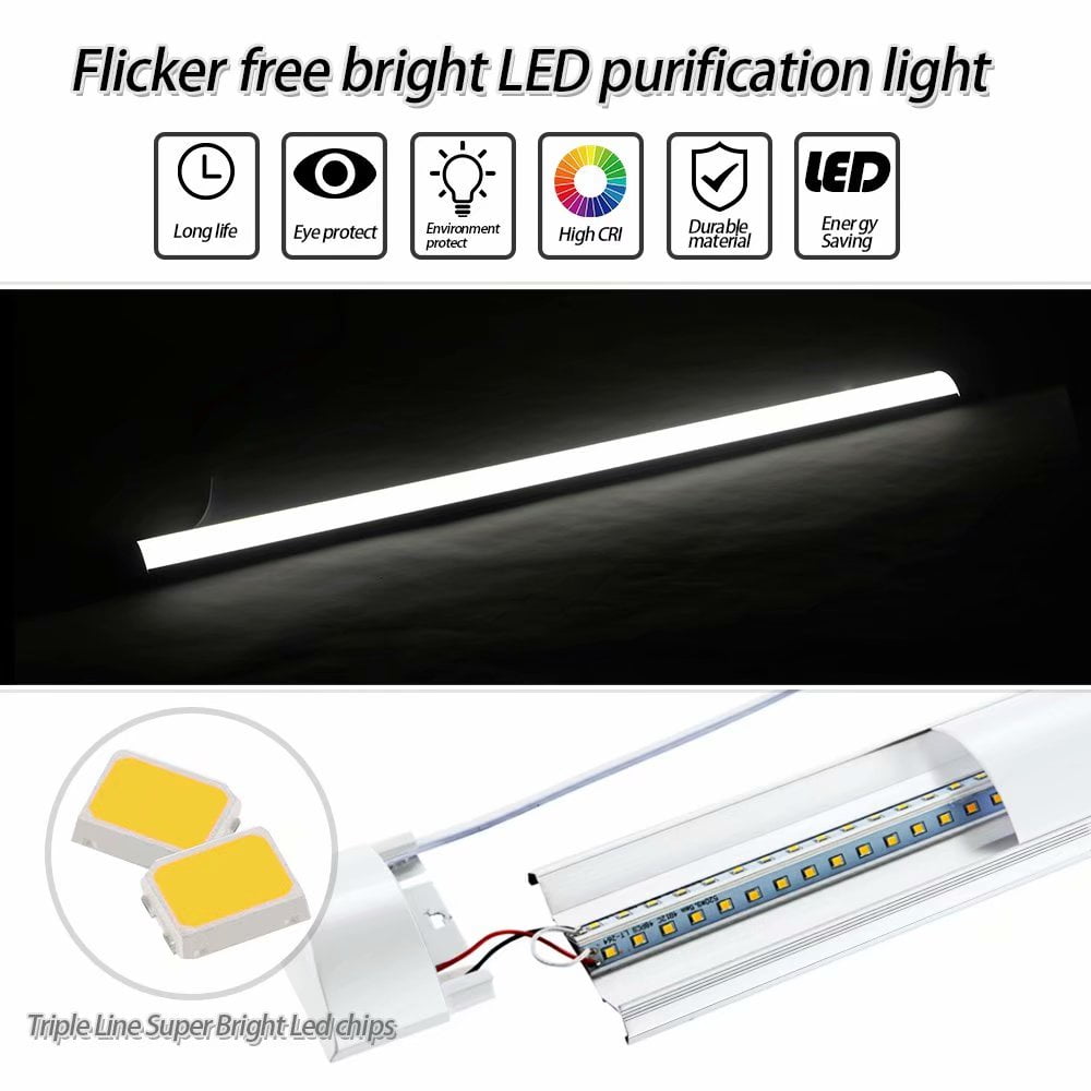 LED Batten Tube Light 4/5/6FT Linear Slimline Panel Ceiling Lights Wall Lamp Hot 
