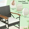 thumbnail image 4 of Aimee Lii 5/7-Piece Outdoor Dining Set with Acacia Wood Table, Outdoor Patio Furniture for Balcony Porch Backyard, Sturdy-6 Pieces +, 4 of 10