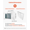 thumbnail image 2 of VEVOR Lighted Medicine Cabinet with Mirror, 36 x 30 in Recessed or Wall Mount, 3 Color Dimmable LED Bathroom Medicine Cabinet with HD Mirror, Clock, Adjustable Shelve Storage, Memory Defog Function, 2 of 9