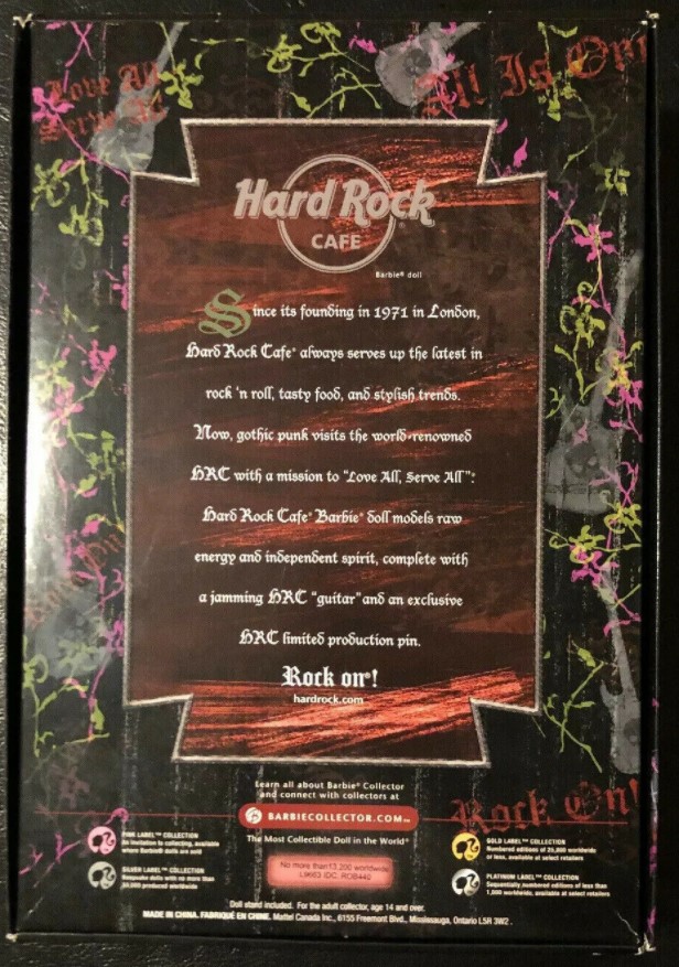 Barbie GOLD Collector Doll 2008 - HARD ROCK CAFE #6 Barbie GOLD Collector Doll 2008 - HARD ROCK CAFE #6