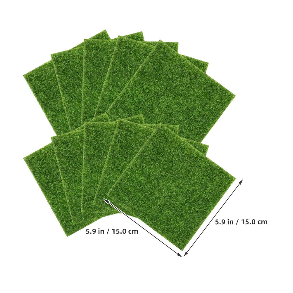 YOSADIER Realistic Artificial Green Moss Decoration Plastic Plant for Office Versatile Use