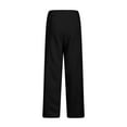 thumbnail image 6 of DPTALR Women's Solid Wide Leg Sweatpants Elastic Waisted Pants Casual Trousers With Pockets,Black,Size S, 6 of 9