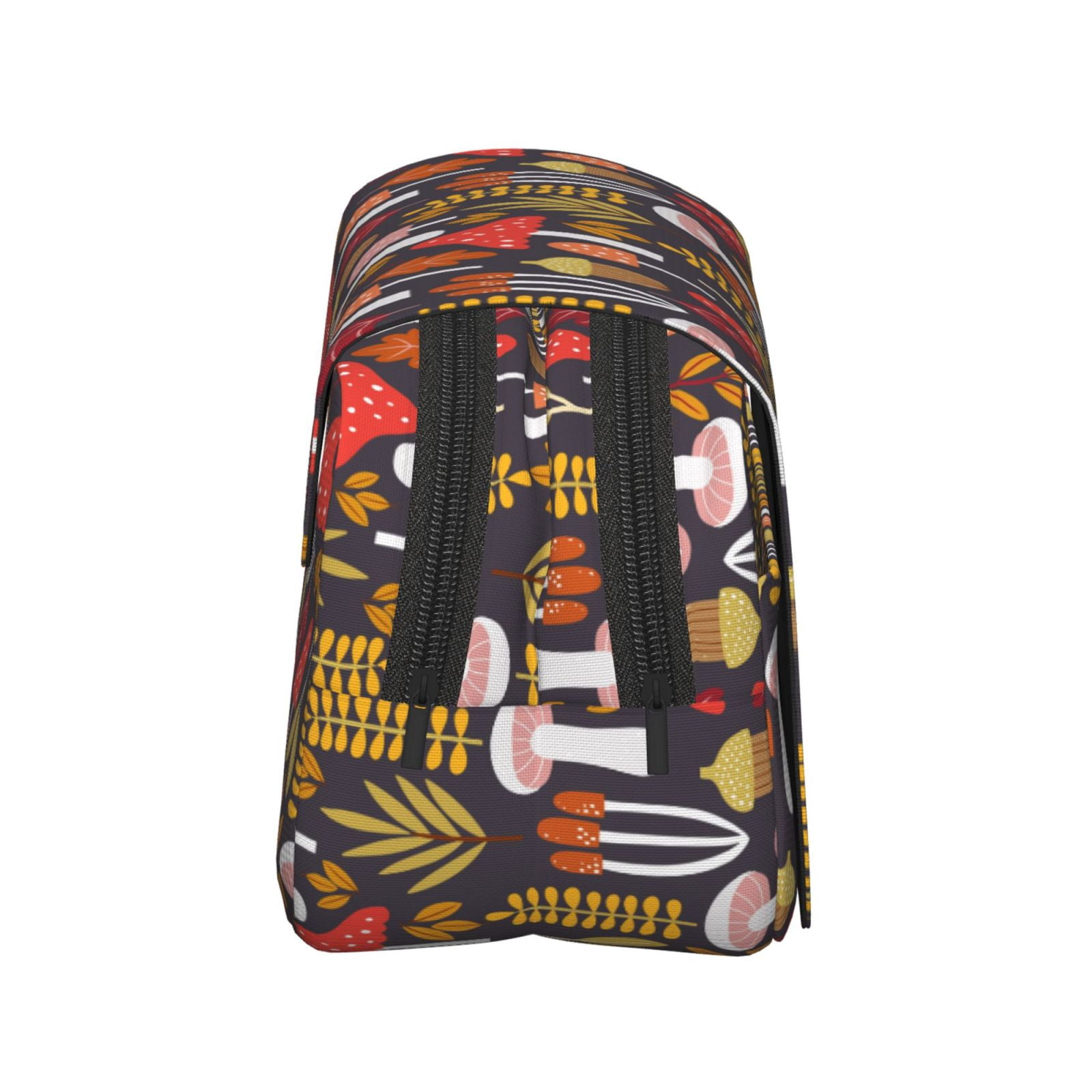 Rateoe Mushrooms And Leaves Pattern Double Clamshell Pen Case, Storage Organizer with Two Zipper Compartments– Holds Up to 50 Pencils & Pens