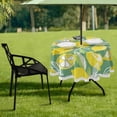 thumbnail image 7 of Coolnut 60" Lemon Outdoor Round Tablecloth, Waterproof Stain-Resistant Non-Slip Circular Tablecloth with Umbrella Hole and Zipper for Tabletop Backyard Party BBQ Decor, 7 of 7