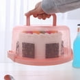 thumbnail image 3 of Caja Plástica de torta Sunnimix Portador de la torta Redonda 8 pulgadas rosa, 3 of 8