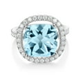 thumbnail image 2 of Gem Stone King 925 Sterling Silver Ring Topaz Moissanite (9.73 Cttw), 2 of 4