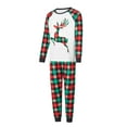 thumbnail image 6 of Family Matching Christmas Pajamas, Baby Romper/Elk Print Long Sleeve Tops and Plaid Pants Sleepwear Set, 6 of 10