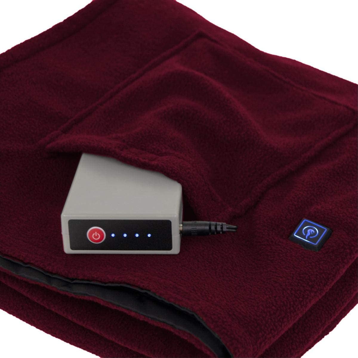 Serta MicroFleece Battery Electric Heated Warming Throw ...