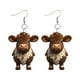 thumbnail image 2 of Aretes de vaca para mujeres niñas, aretes de acrílico con patrón de vaca divertido, accesorios de joyería de granja, aretes de acrílico de estilo plano, serie de aretes de yak pastoral lindo, accesori, 2 of 2