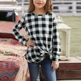 thumbnail image 5 of SYNPOS 4-13Y Child Girls Long Sleeve Scoop Neck Front Twist Leopard Tunic Tops, 5 of 6