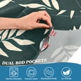 thumbnail image 4 of Yayeee Kitchen Valance Rod Pocket 54" x 18" Living Room Window Curtain, Beige Leaves, 4 of 6
