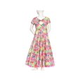 thumbnail image 4 of Robe Fille Maxi Robe Florale Dos Ouvert Nœud Papillon Décontractée 4 Ans, 4 of 7