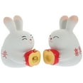 thumbnail image 6 of FRCOLOR  Flocked Decoration Rabbit Ornament Cute Bunny Figurine Sculpture Lovers, 6 of 8