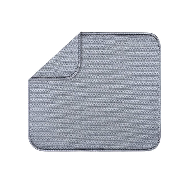 Esterilla para secar platos de cocina, mantel individual de 41 x 46 cm, multifunción. gris