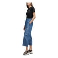 thumbnail image 3 of DKNY Womens Navy Pocketed Wide Leg Pants  Size XL, 3 of 4