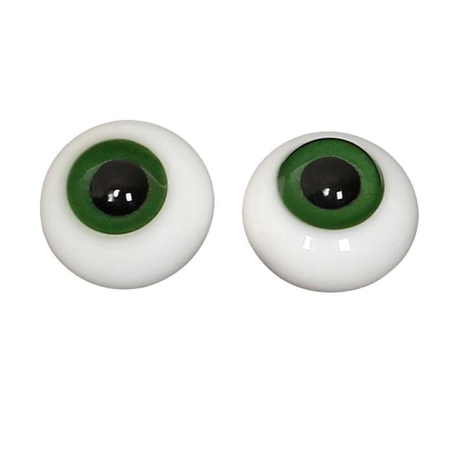 2 globos oculares redondos de seguridad de vidrio de 10 mm para muñecas BJD y juguetes, manualidades DIY. Atrovirens