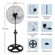 thumbnail image 3 of Ventilador Metálico 3 en 1 CM-TOP VEN26 Pedestal, Pared y Piso, 2 Piezas, Negro, 3 of 4