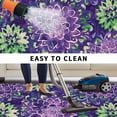 thumbnail image 5 of Purple Green Flowers Outdoor Rug for Patio/Deck/Porch, Non-Slip Large Area Rug 3 x 5 Ft, Watercolor Vintage Botanical Indoor Outdoor Rugs Washable Area Rugs, Reversible Camping Rug Carpet Runner, 5 of 8