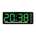 thumbnail image 1 of Reloj digital de regalo con fecha, día de la semana, fácil de leer, con 2 alarmas, reloj de pared Número verde, 1 of 9