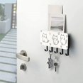thumbnail image 5 of Cute Cats Hearts Key Holder for Wall Mail Holder Organizer with 5 Key Hooks Wall Mount Key Rack with Shelf, 5 of 6