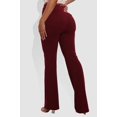 thumbnail image 4 of High Classic Waist Front Seam Flare Pants - Cabernet, 4 of 8