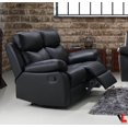 thumbnail image 2 of Levoluxe Aveon 62 Pouces Causeuse Inclinable avec Coussin en Cuir (Noir), 2 of 9