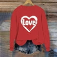 thumbnail image 6 of Vetsdori Womens Crewneck Sweatshirts Valentine's Days Graphic Tops Casual Pullover,Long Sleeved Gifts for Women Love Heart Cotton Shirts for Women Holiday, 6 of 6
