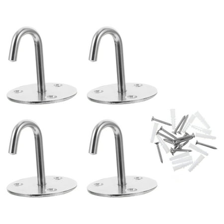 

4pcs Practical Stainless Steel Ceiling Wall Hook Durable Wall Fixing Ceiling Hook