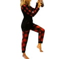 thumbnail image 3 of TheFound Ensemble de Pyjama pour Femmes à Carreaux Motif Imprimé Hauts à Manches Longues et Pantalons, 3 of 9
