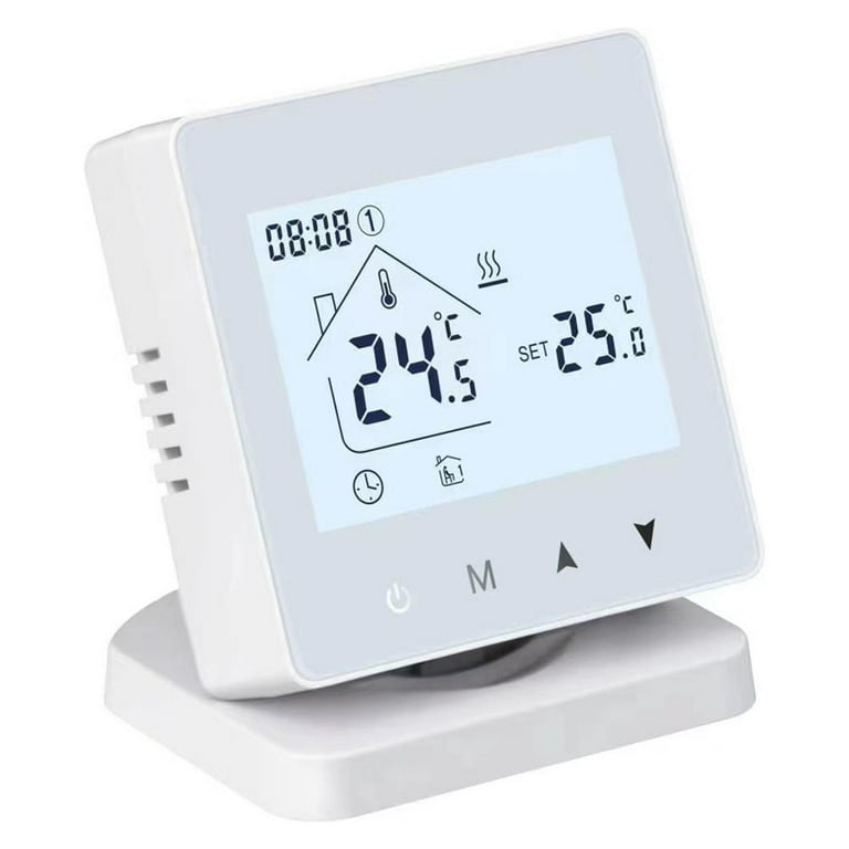 86X86mm Smart Wireless Thermostat For Gas Boiler Room Heating RF
