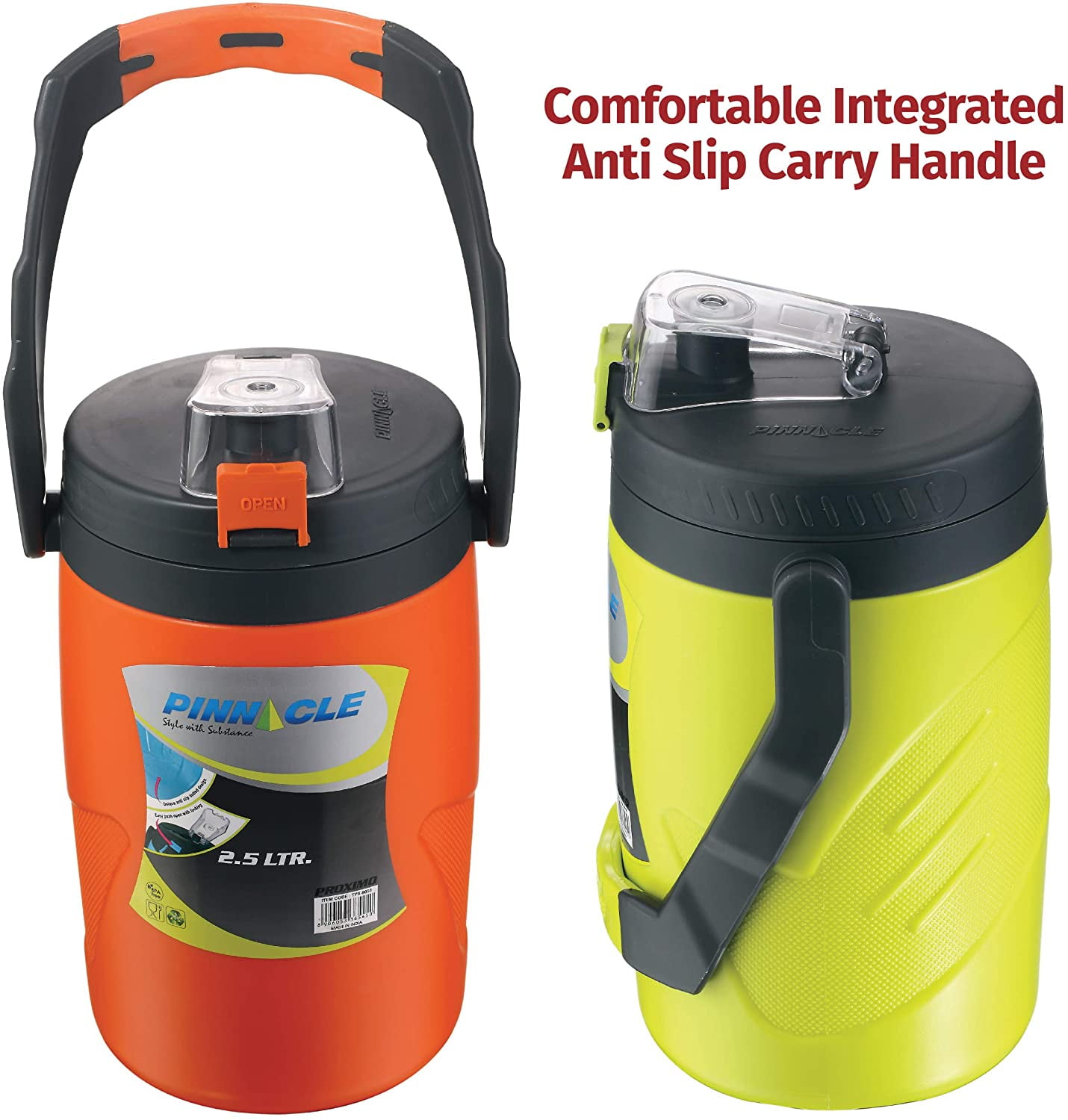 PINNACLE 85 oz Water Jug with Spout and Carry Handle Reusable Bottle Raspberry