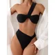 thumbnail image 2 of Bañador ahuecado de una pieza para mujer, traje de baño Sexy de un hombro con anillo atado, Bikini de Tanga con Espalda descubierta, traje de baño 2024, 2 of 5