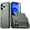 Armygreen, variant on SaniMore for iPhone 15 Pro 6.1" Case with Card Holder, Slim Dual Layer Heavy Duty iPhone 15 Pro 2023 Wallet Case Hidden Sliding Credit Slot Protective Cover for Men Women, Silver