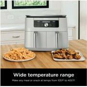 Ninja Foodi 6-in-1, 8 Quart 2-Basket Air Fryer with DualZone Technology -White