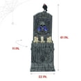 thumbnail image 3 of Haunted Hill Farm 3.4 ft Wide Motion-Activated Aged Cemetery Tombstone, Premium Halloween Prop, HHCEMTOMB-1FLS, 3 of 18