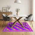 thumbnail image 3 of ODIKA 5'x7' Washable Area Rug Stripe Clusters Polka Dot Border Ombre Gradient Watercolor Large Pink Refined for Dining Room, Under Table, Home Office, Non-Slip Chair-Friendly, 3 of 7